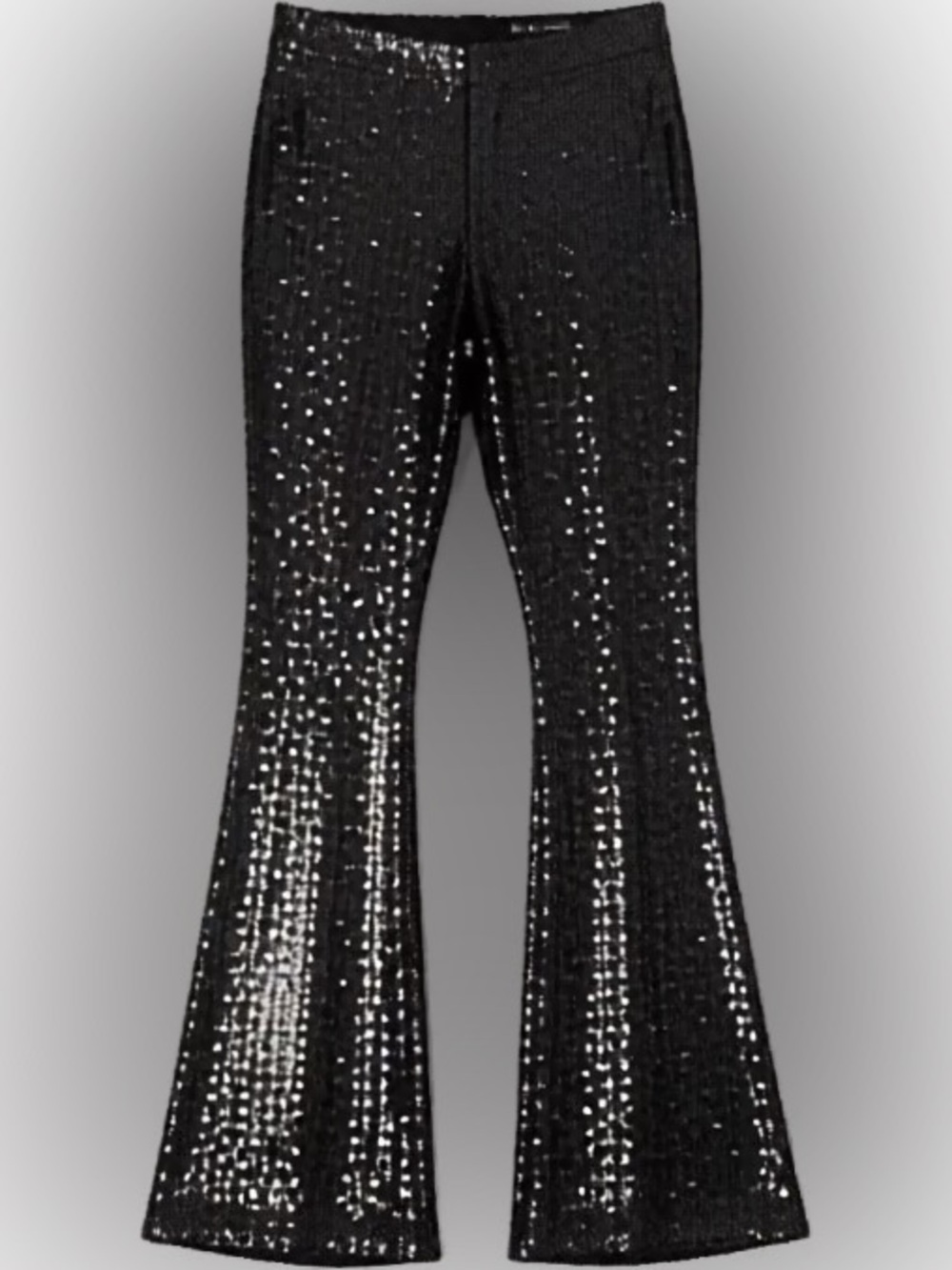 Black Sequin Boot Cut Pants